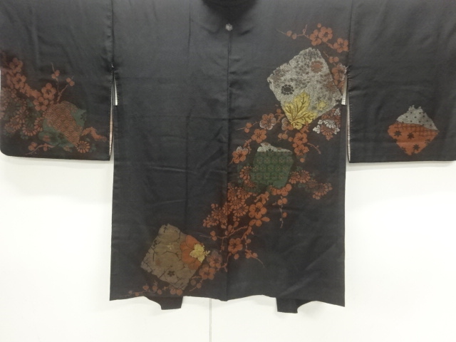 JAPANESE KIMONO / ANTIQUE TAISHO ROMANTIC STYLE: HAORI / A SINGLE CRES